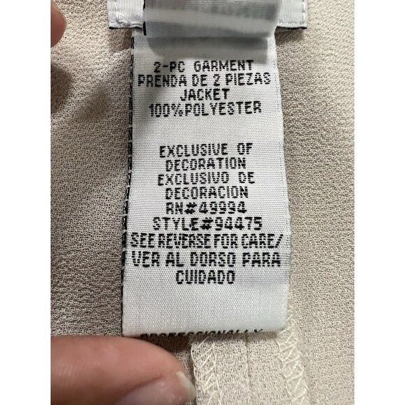 R&M Richards Blouse Women’s‎ 20WP Embossed Beaded Vintage Formal Wedding Classic - Picture 9 of 13